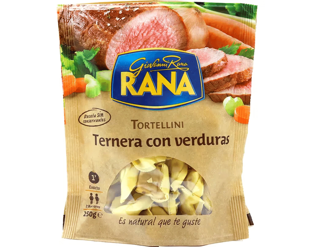 Massa Tortellini De Vitela Legumes 250g RANA Nutripédia