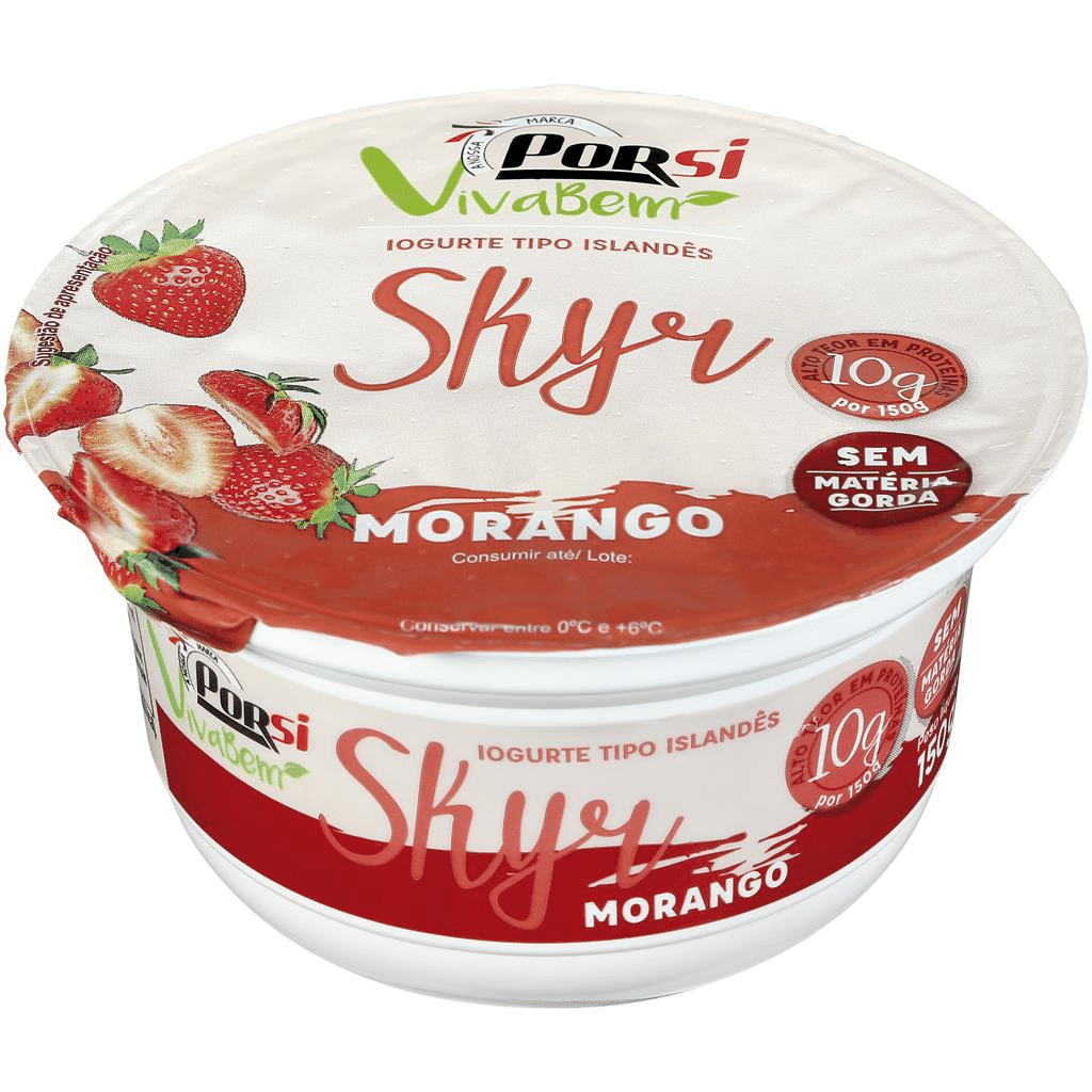 Iogurte Morango Skyr Porsi Viva Bem Nutrip Dia