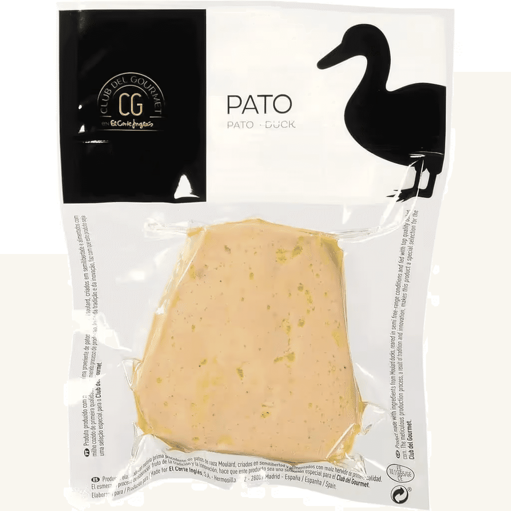 Foie Gras de Pato Natural embalagem 60 g CLUB DEL GOURMET Nutripédia