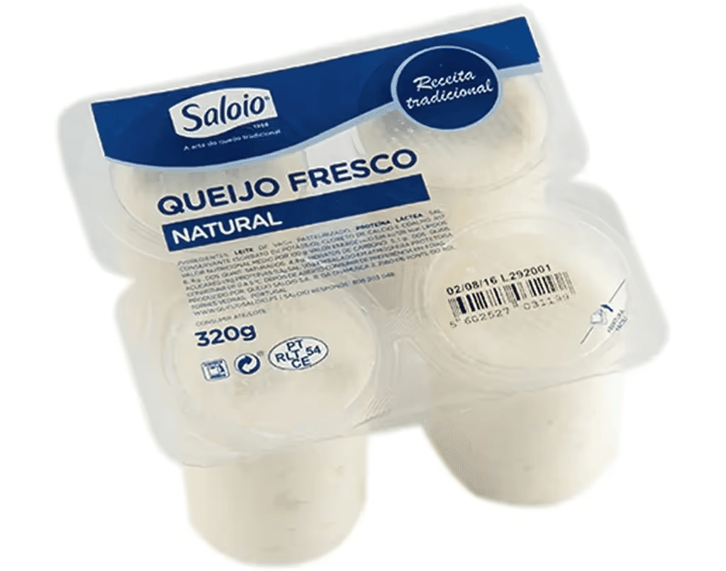 Queijo Fresco Natural 4X80 G SALOIO Nutripédia