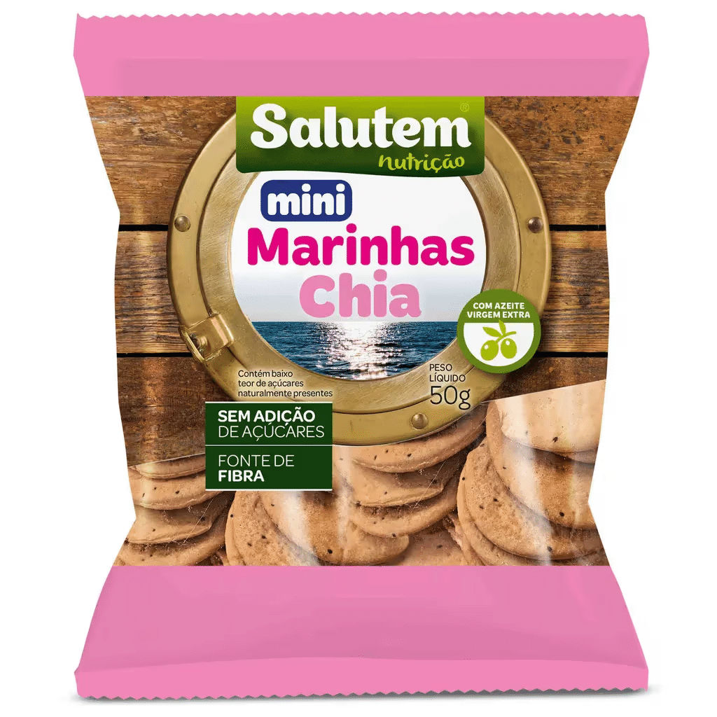 Bolachas Mini Marinheiras de Chia SALUTEM Nutripédia