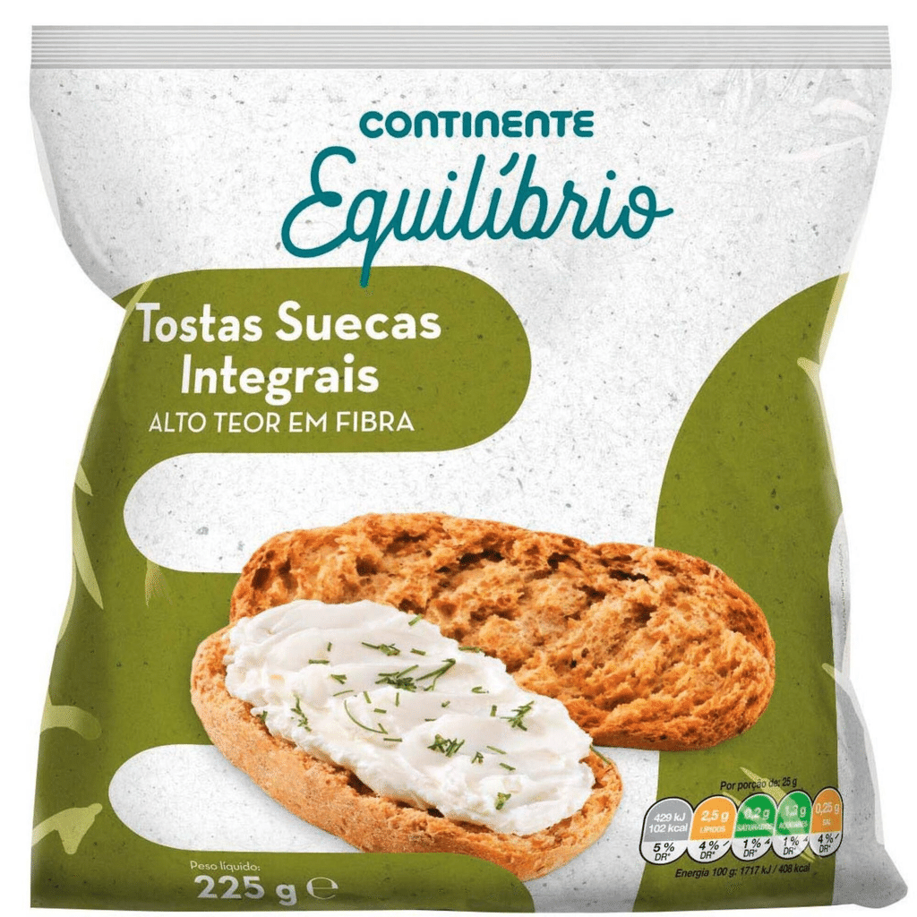 Tostas Suecas Integrais Continente Equil Brio Nutrip Dia