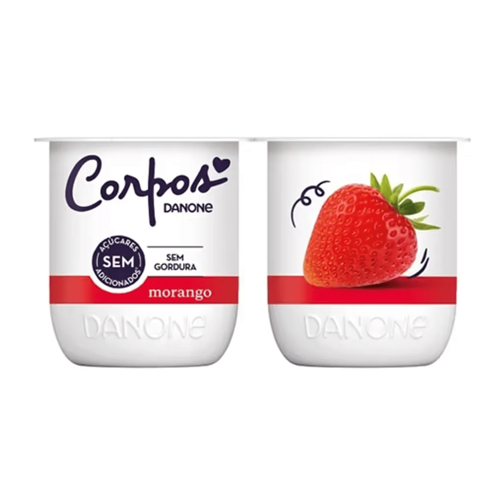 Iogurte Magro Morango CORPOS DANONE Nutripédia