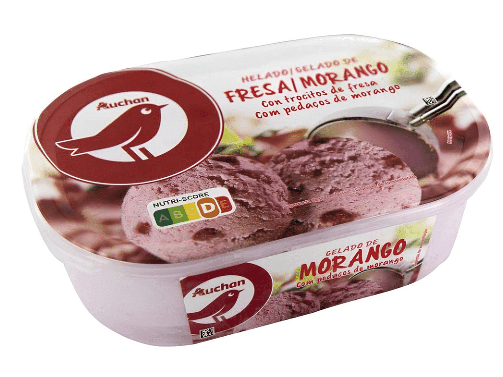 Gelado Morango Com Pedaços De Morango 1l - AUCHAN