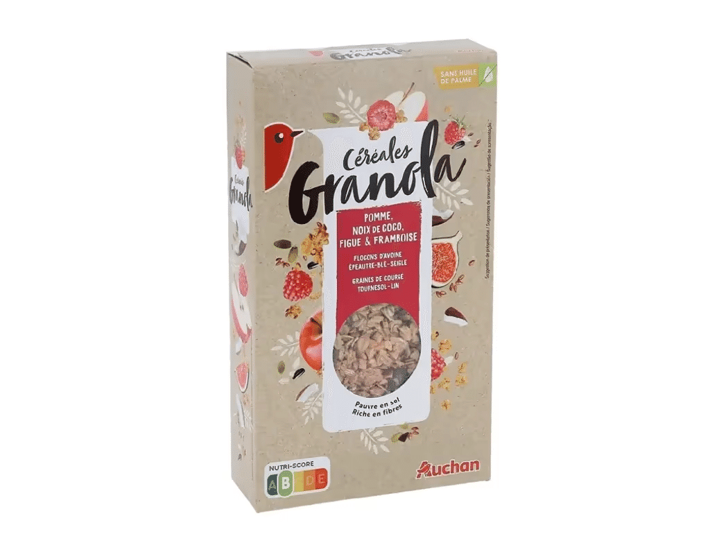 Cereais Granola Frutos Sem Óleo De Palma 375 G - AUCHAN