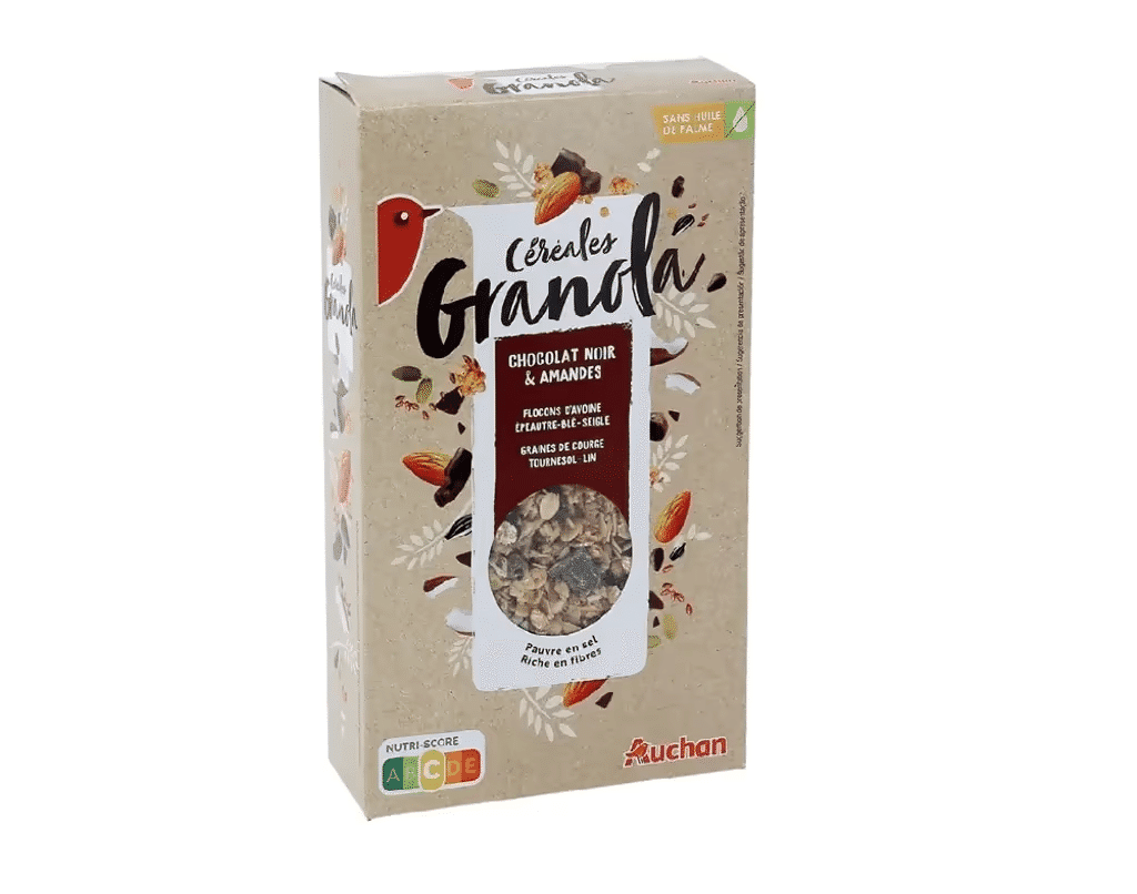 Cereais Granola Choco /Amêndoas S / O.Palm 375 G - AUCHAN