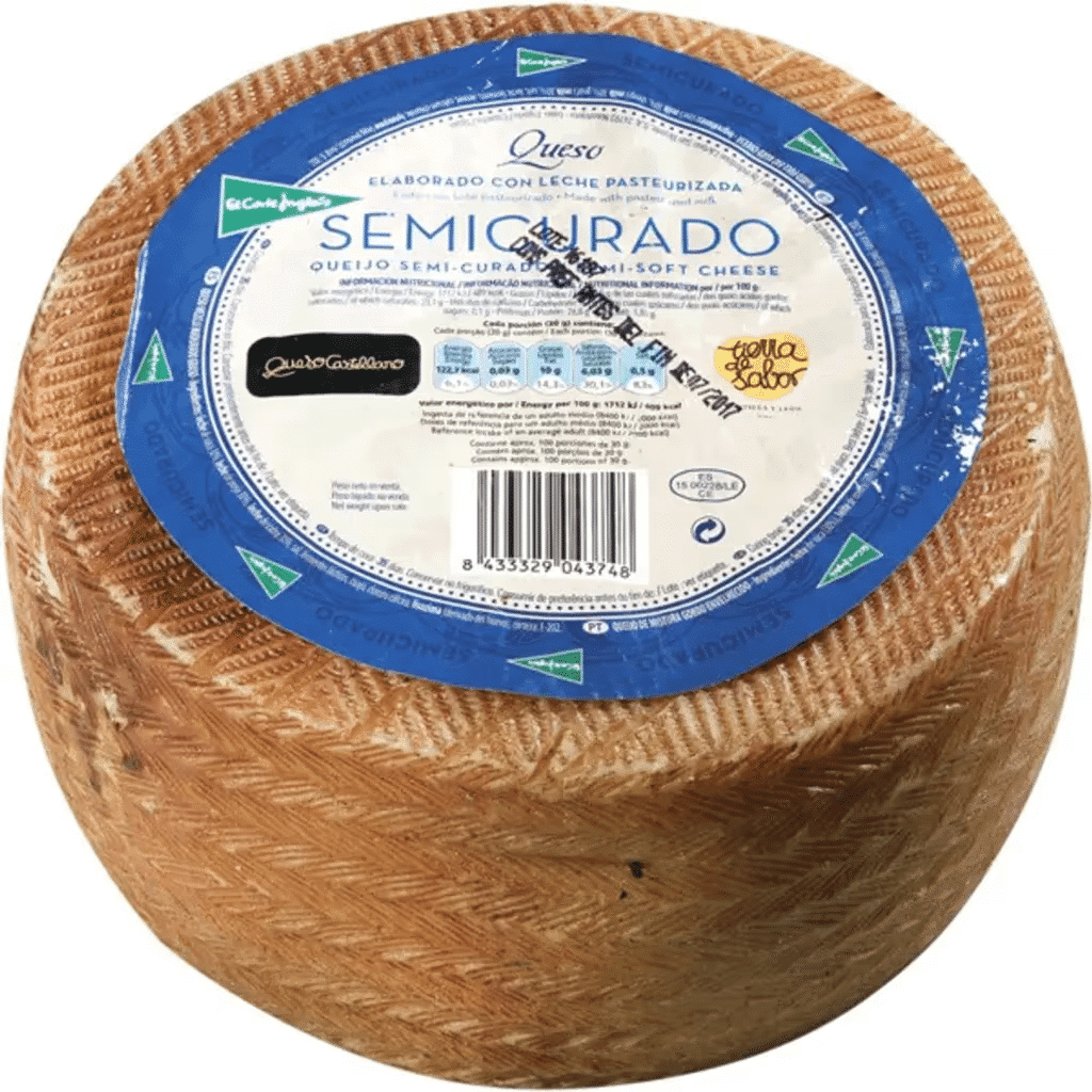 Queijo Semi Curado Peso Aproximado por unidade 3,2 kg - EL CORTE INGLÉS