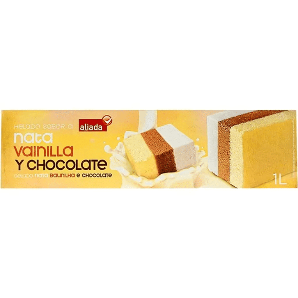 Gelado de Nata, Baunilha e Chocolate embalagem 1 L - ALIADA