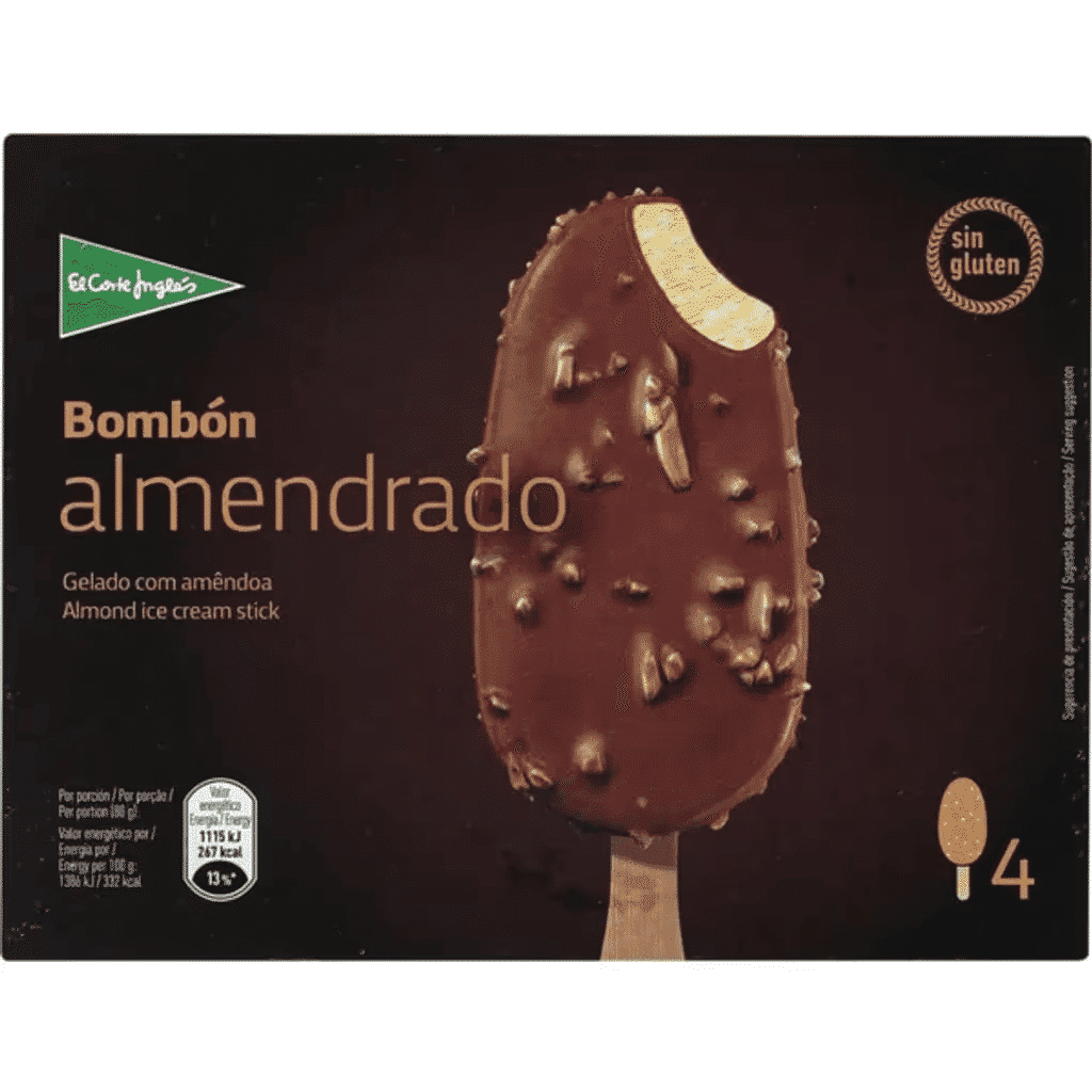Gelado com Amêndoa sem Glúten Pack 4 embalagem 440 ml - EL CORTE INGLÉS