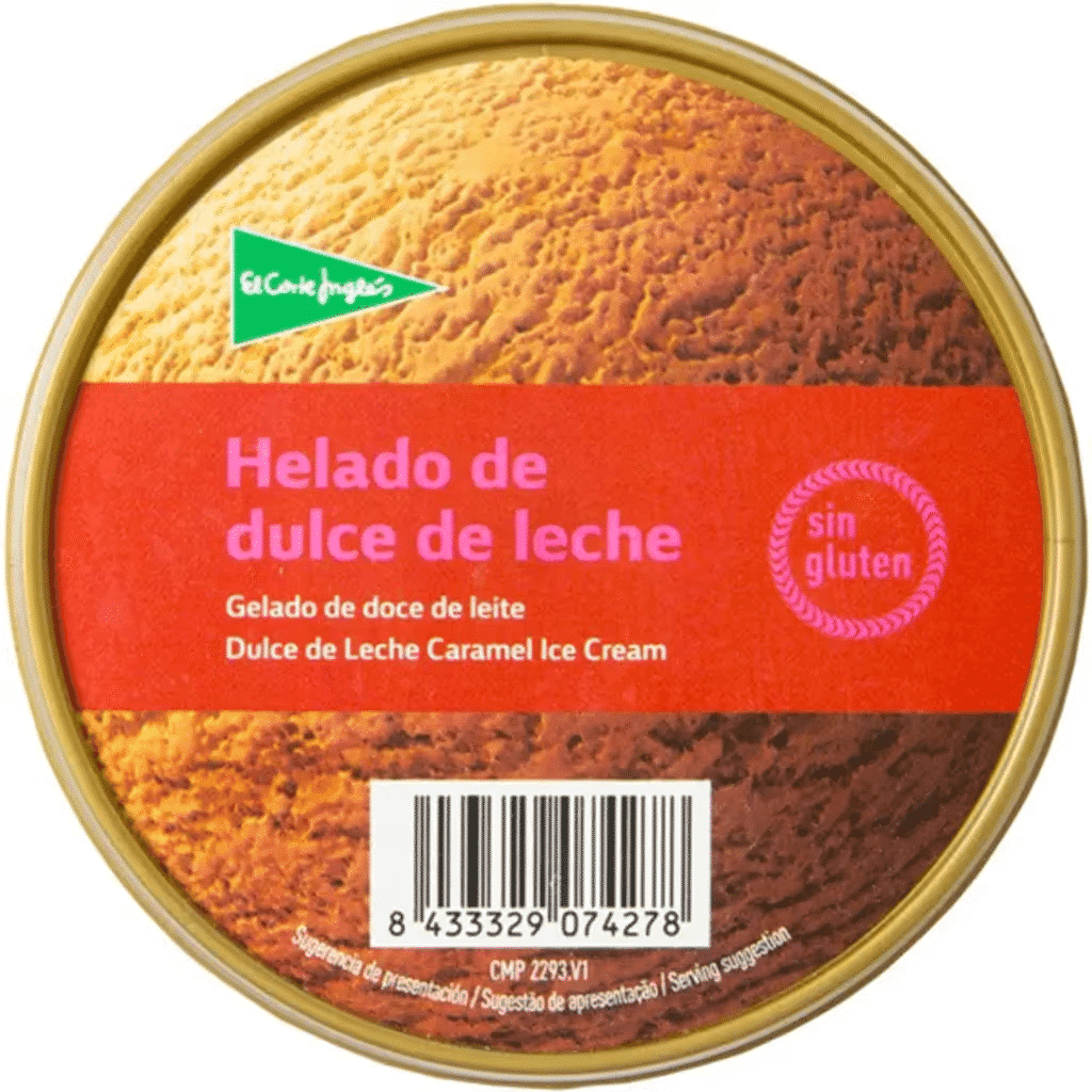 Gelado de Doce de Leite sem Glúten embalagem 500 ml - EL CORTE INGLÉS