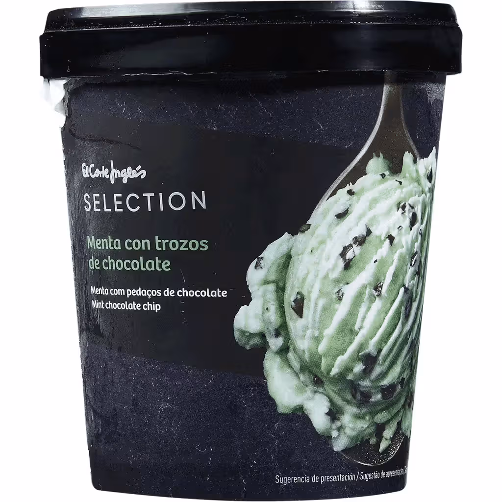 Gelado de Menta com Pedaços de Chocolate embalagem 500 ml - EL CORTE INGLÉS SELECTION
