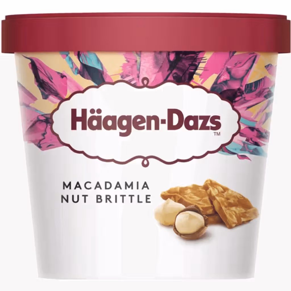 Haagen-dazs Mini Gelado de Noz de Macadâmia embalagem 95 ml - HÄAGEN-DAZS
