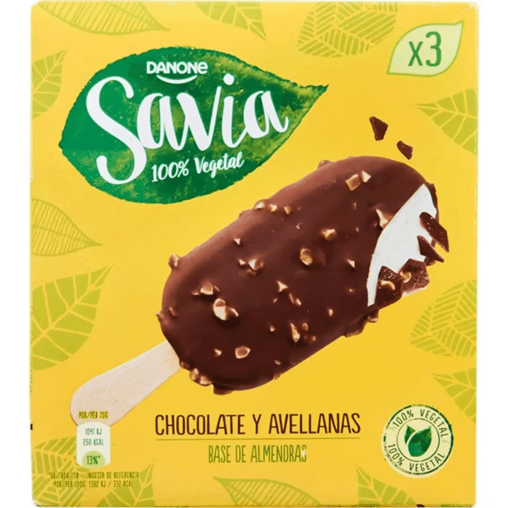 Gelado de Chocolate e Avelãs Pack 3 embalagem 330 ml - SAVIA