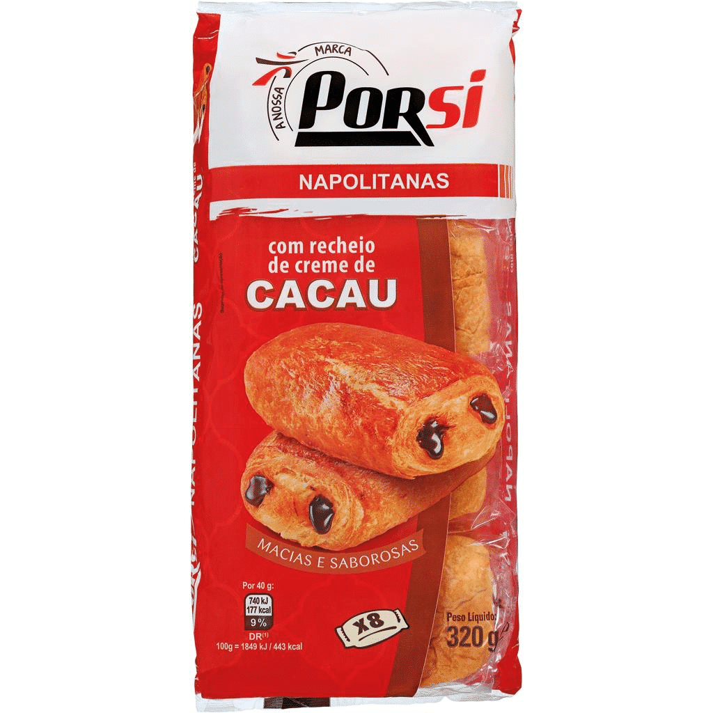 Napolitanas creme cacau - PORSI