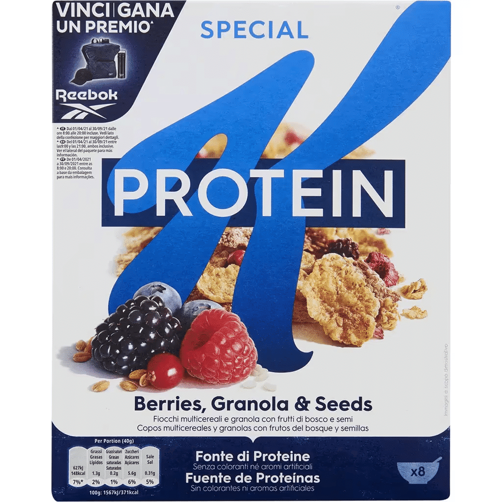 Cereais Granola com Frutos Vermelhos e Sementes embalagem 320 g - KELLOGG'S SPECIAL K PROTEIN