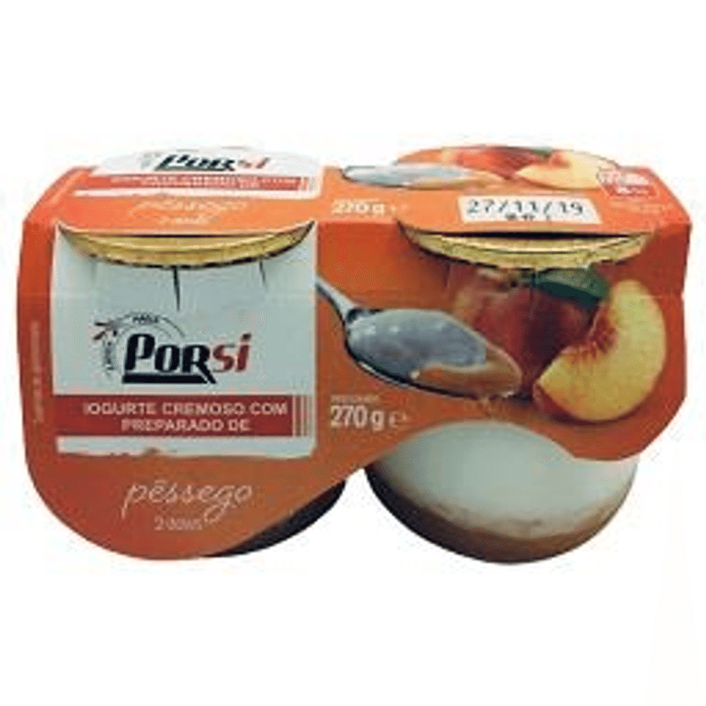 Iogurte Pedaços Pêssego, 2x135 g - PORSI