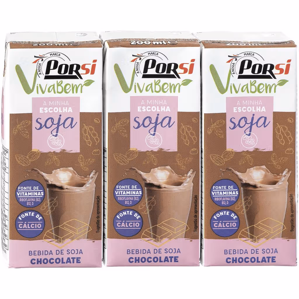 Bebida de Soja Chocolate - PORSI VIVA BEM