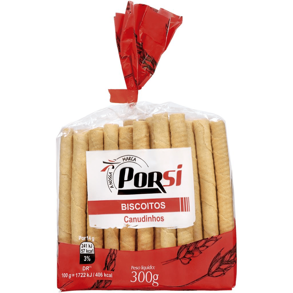 Biscoitos canudinho simples - PORSI
