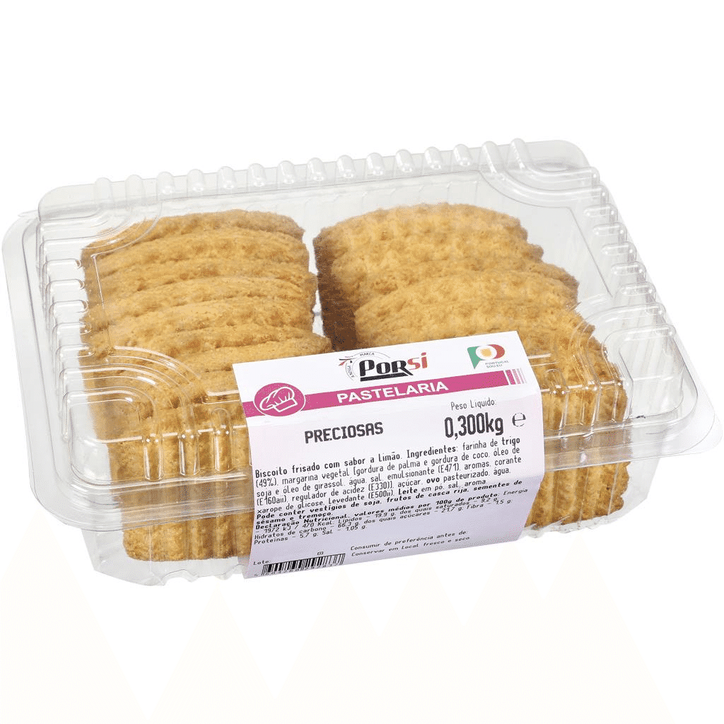 Preciosas biscoito frisado com sabor a limão - PORSI