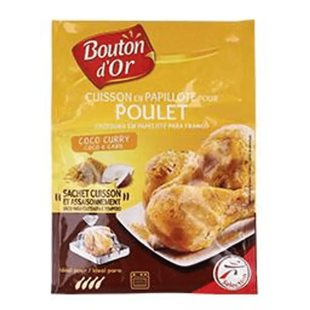 Papelote para frango com coco e caril - BOUTON D'OR