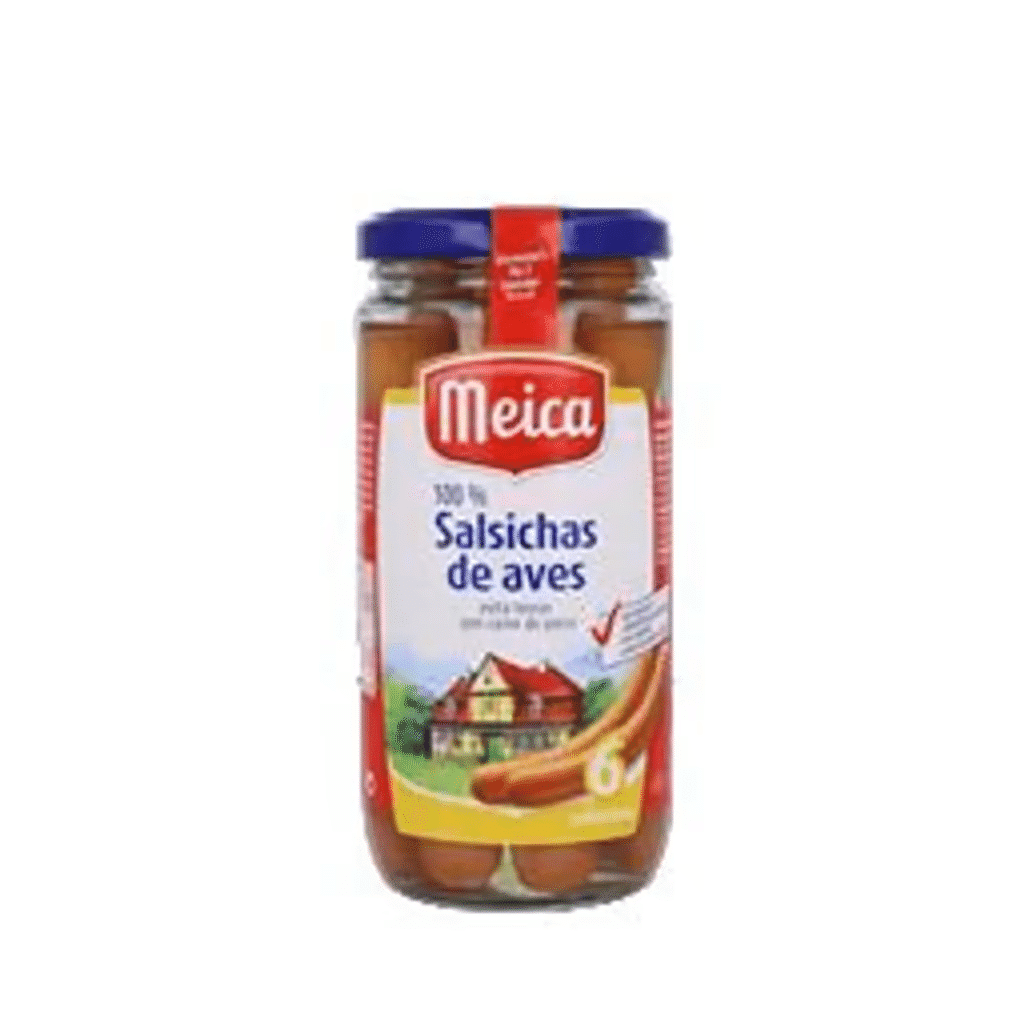 Salsichas de peru em frasco, 6 un - MEICA