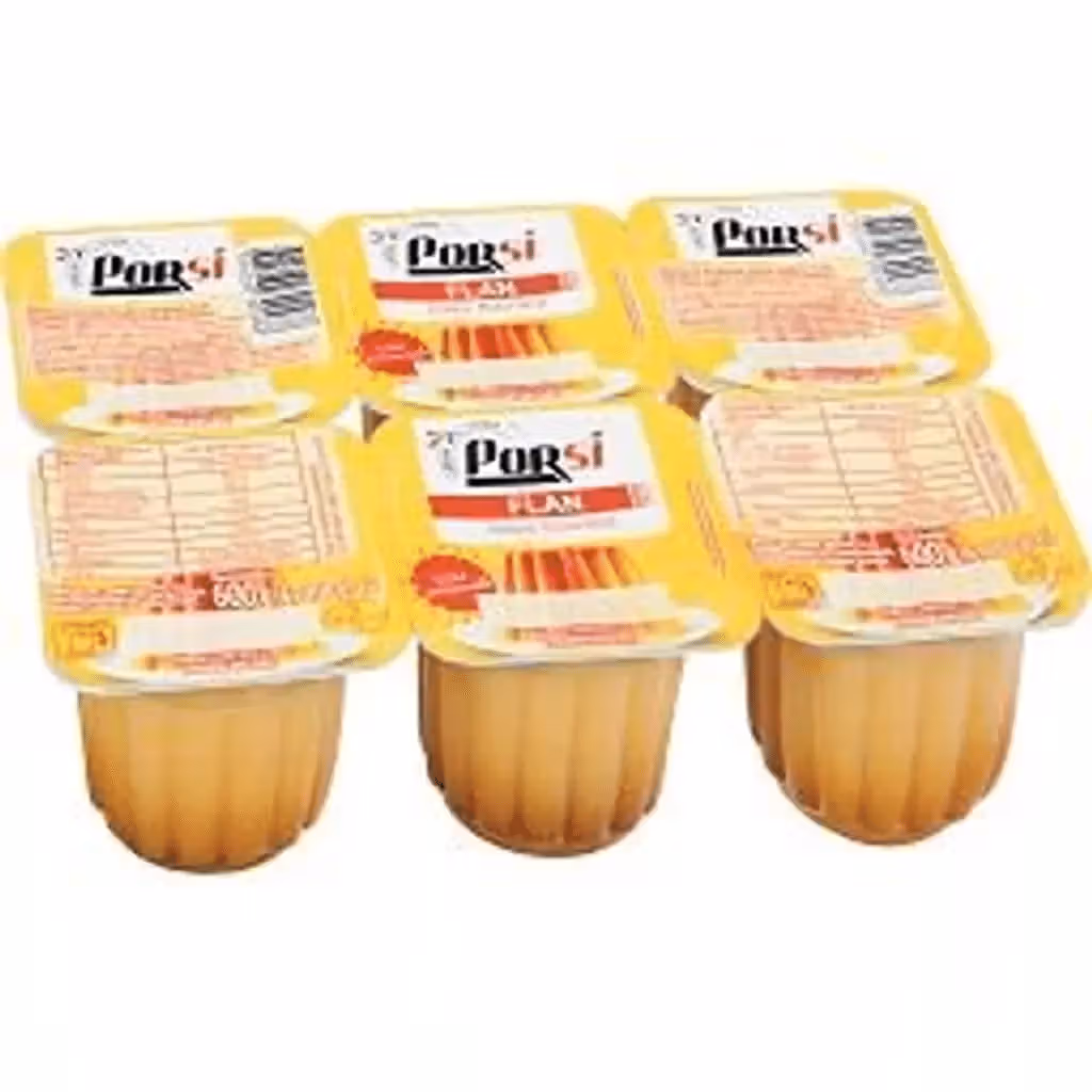 Flan sabor a baunilha com caramelo - PORSI