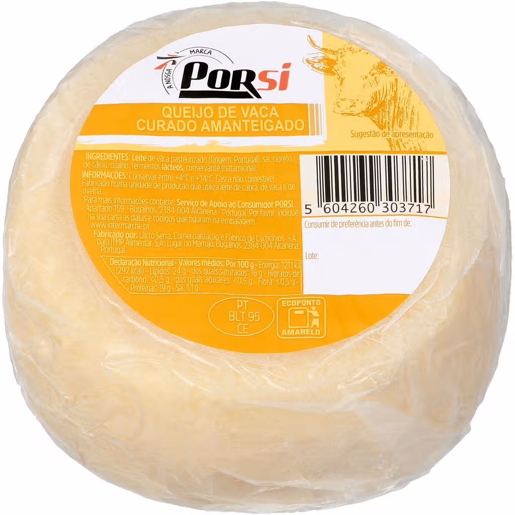 Queijo de vaca curado amanteigado, +/- 550 g - PORSI