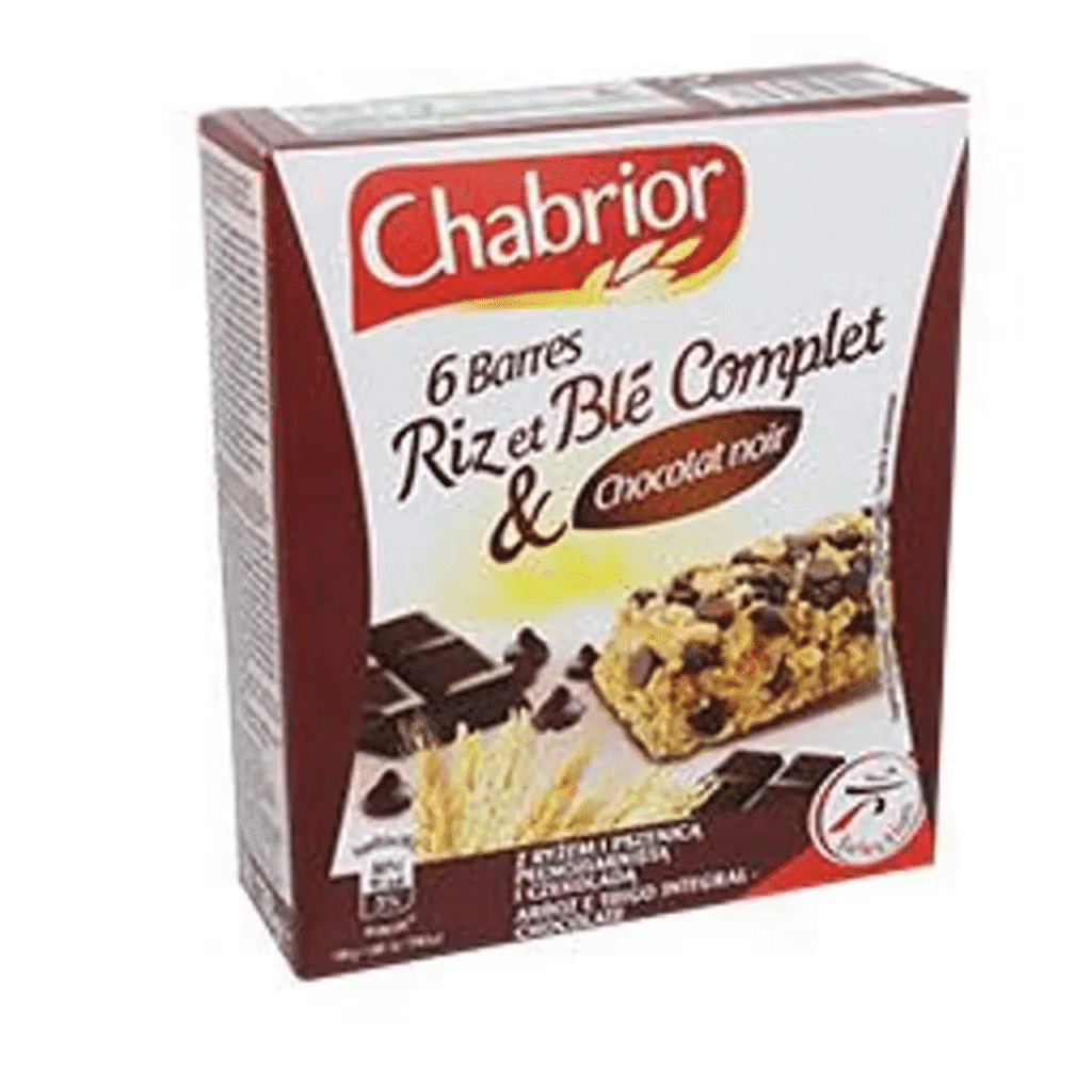 Barras de cereais integrais de chocolate preto - CHABRIOR