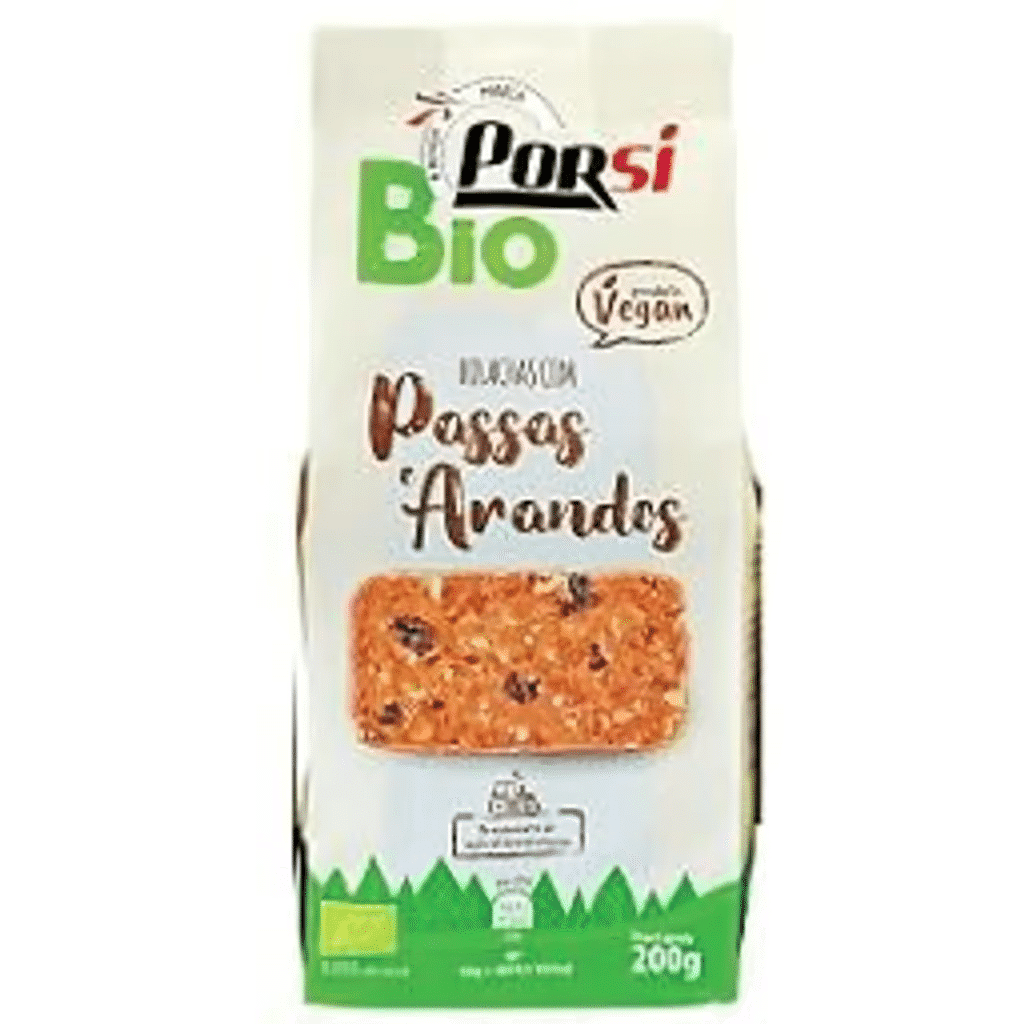 Bolachas com passas e arandos - PORSI BIO