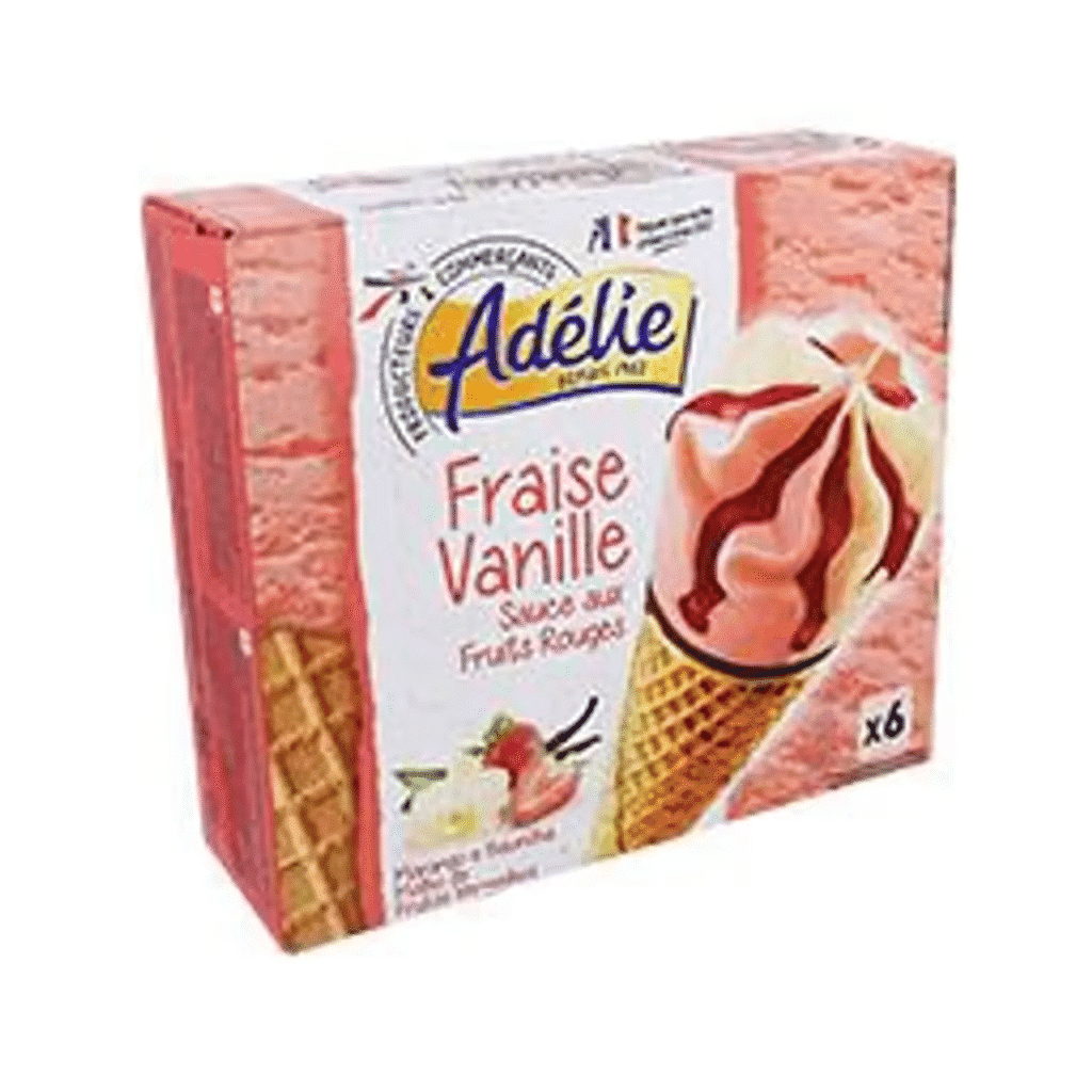 Gelado cone de morango - ADÉLIE