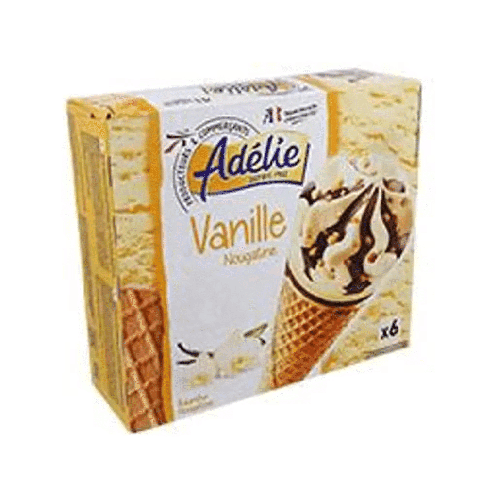 Gelado de baunilha, cone - ADÉLIE