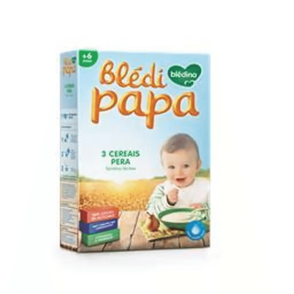 Farinha láctea +6 meses 3 cereais e pera - BLEDIPAPA