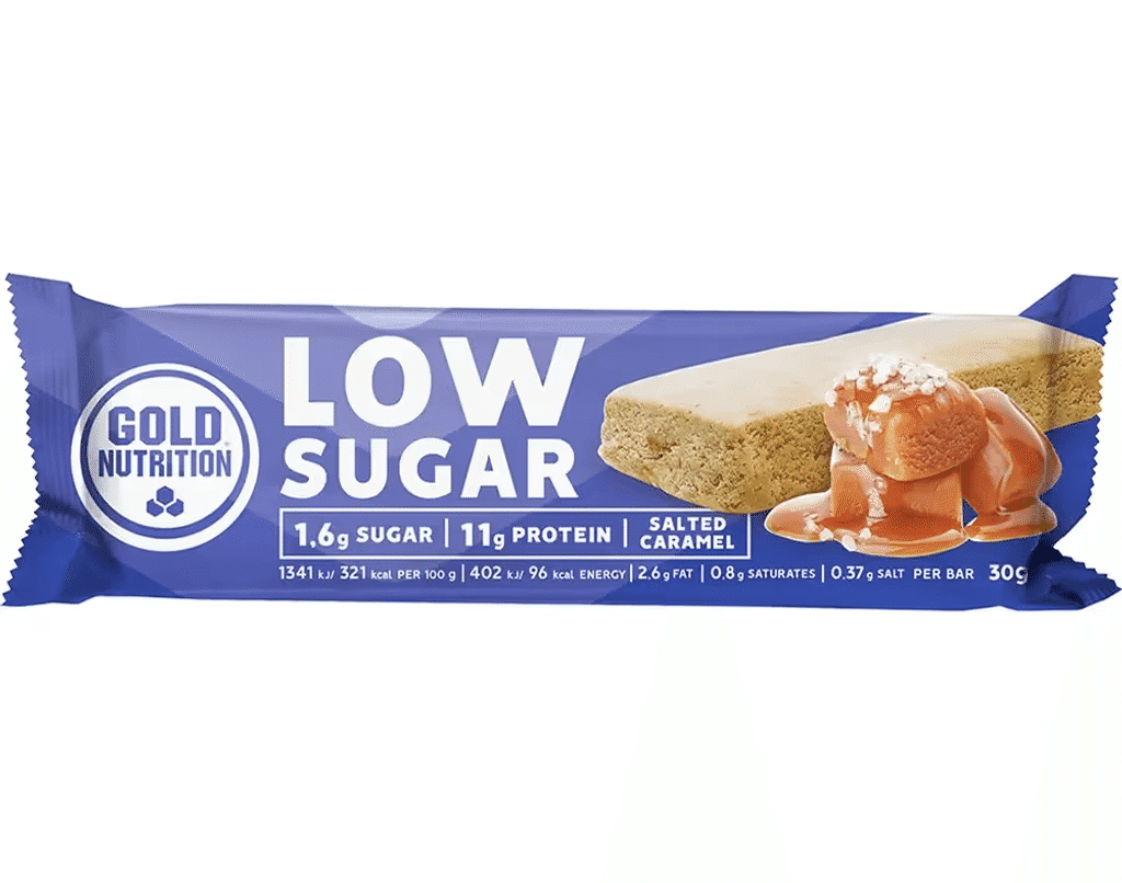 Barra Low Sugar Caramelo Salgado 30G - GOLDNUTRITION