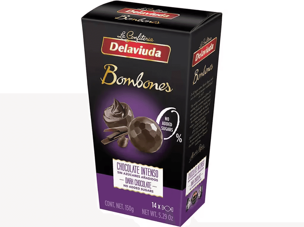 Bombons Chocolate Preto Sem Açúcar 150g - DELAVIUDA