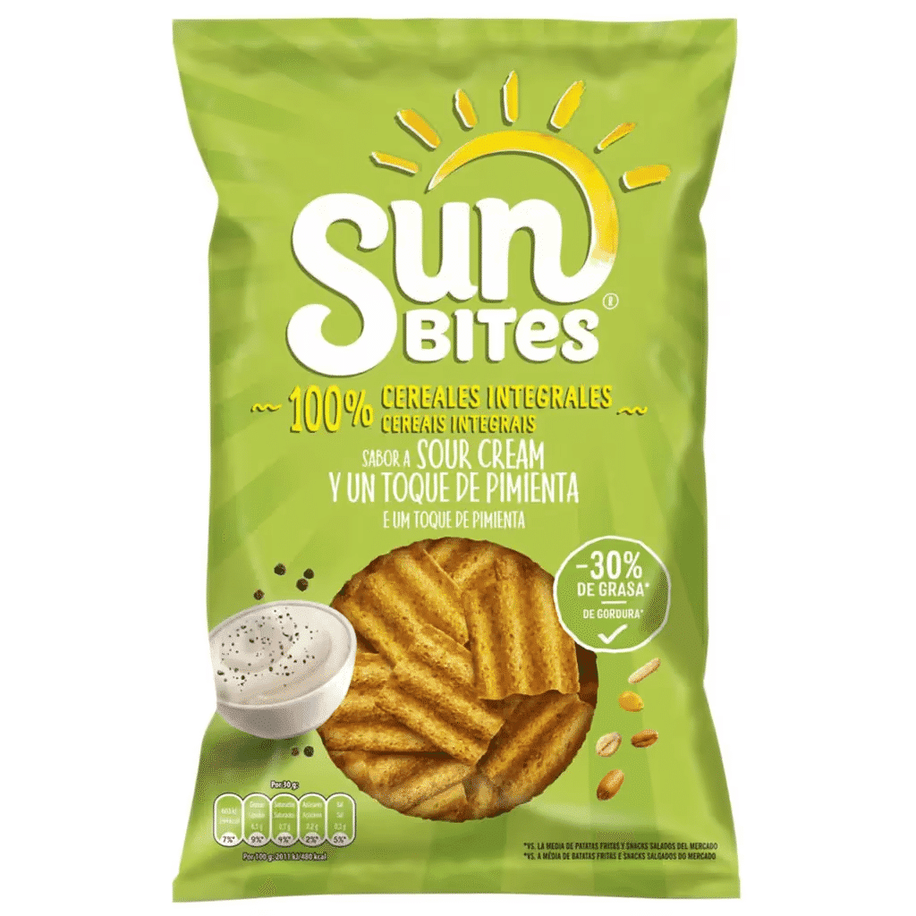 Snack Equilíbrio de Cereais Sour Cream e Pimenta - SUNBITES