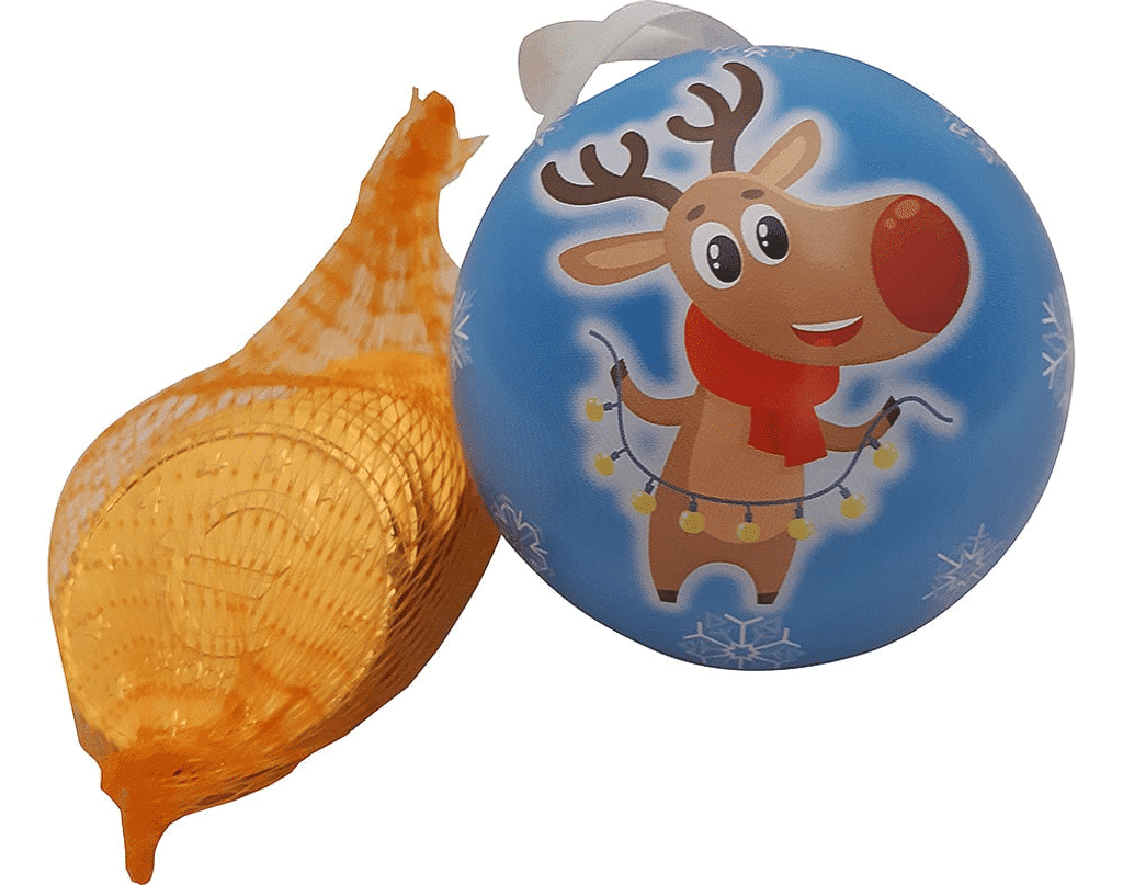 Esfera Metálica Com Moedas Chocolate Interior 30g - SABE+