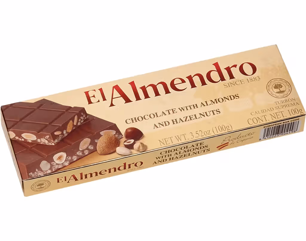 Turron Choc Amêndoas E Avelãs 100G - EL ALMENDRO