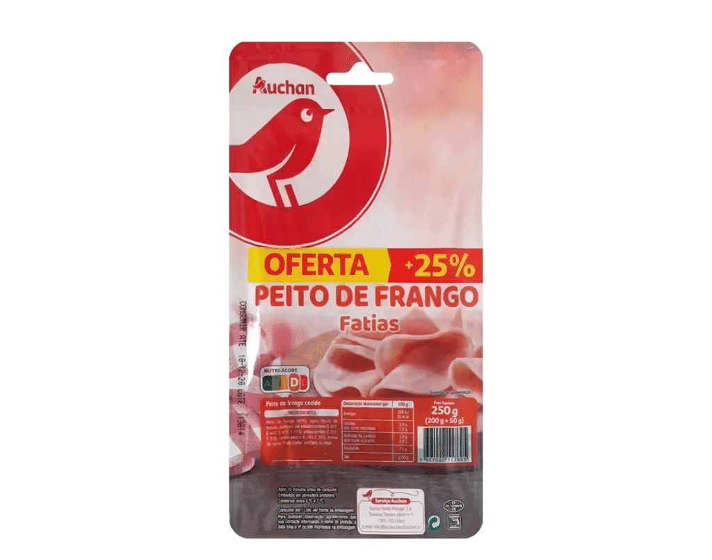 Peito De Frango Fatias 200G + 50G Oferta - AUCHAN