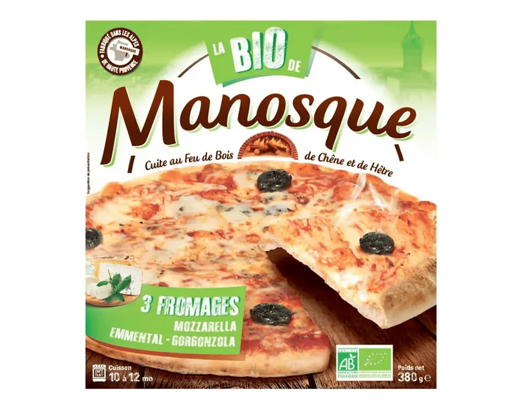 Pizza 3 Queijos Bio 380G - MANOSQUE