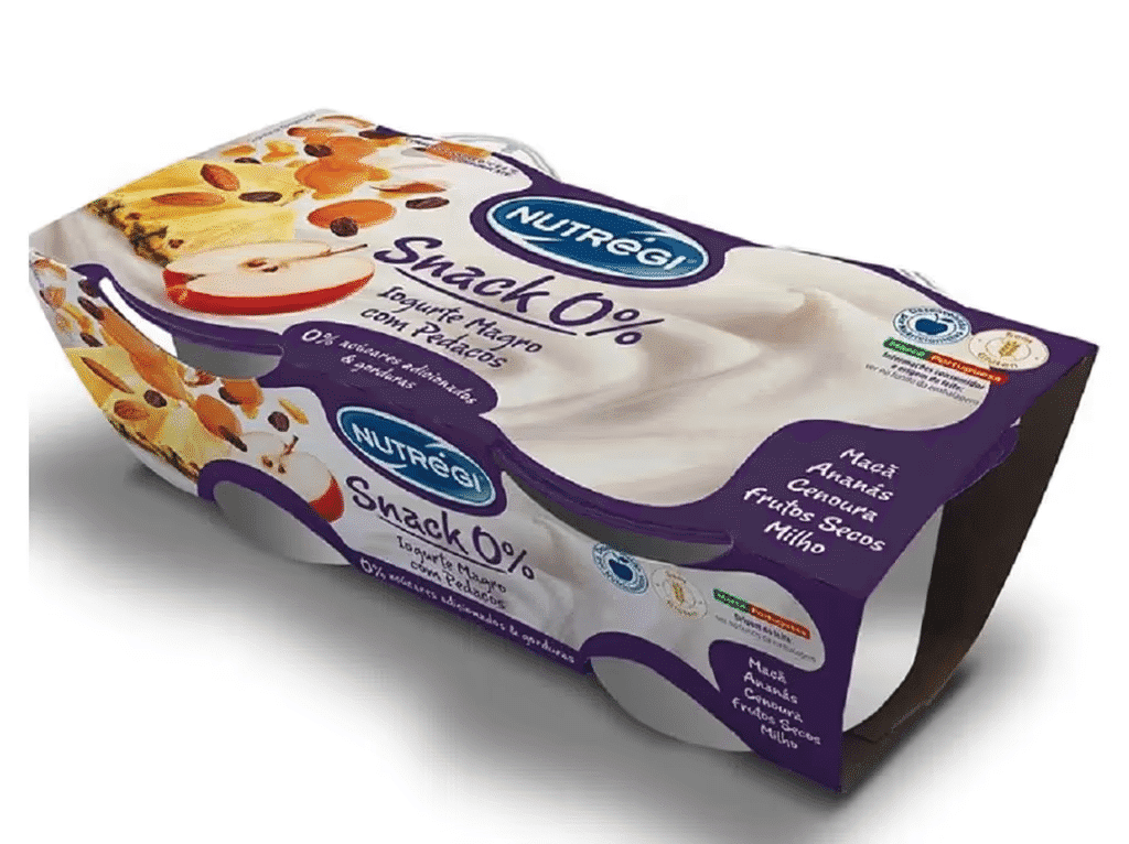 Iogurte Magro Pedaços Maçã E Frutos Secos 2x150g - NUTRÉGI
