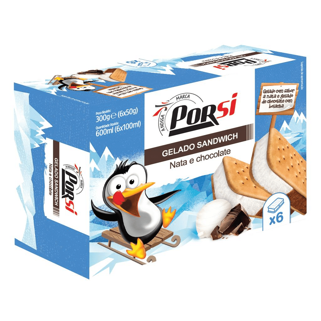 Gelado sandwich nata / chocolate - PORSI