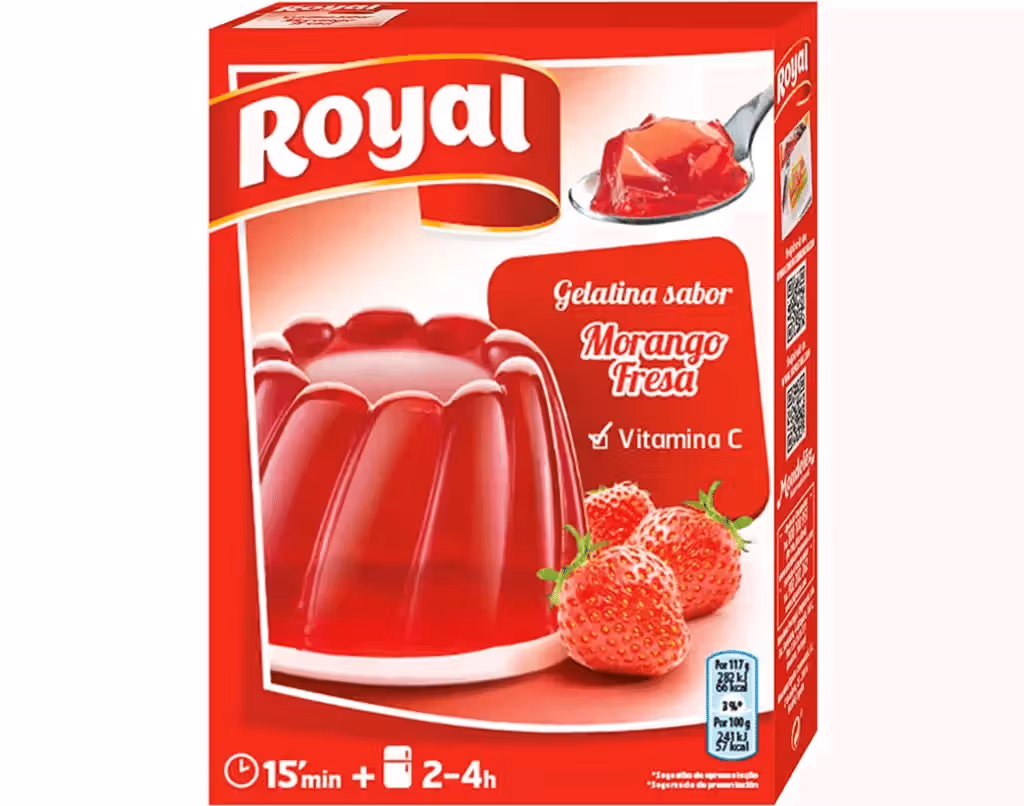 Gelatina Economica Morango 2X85 G - ROYAL