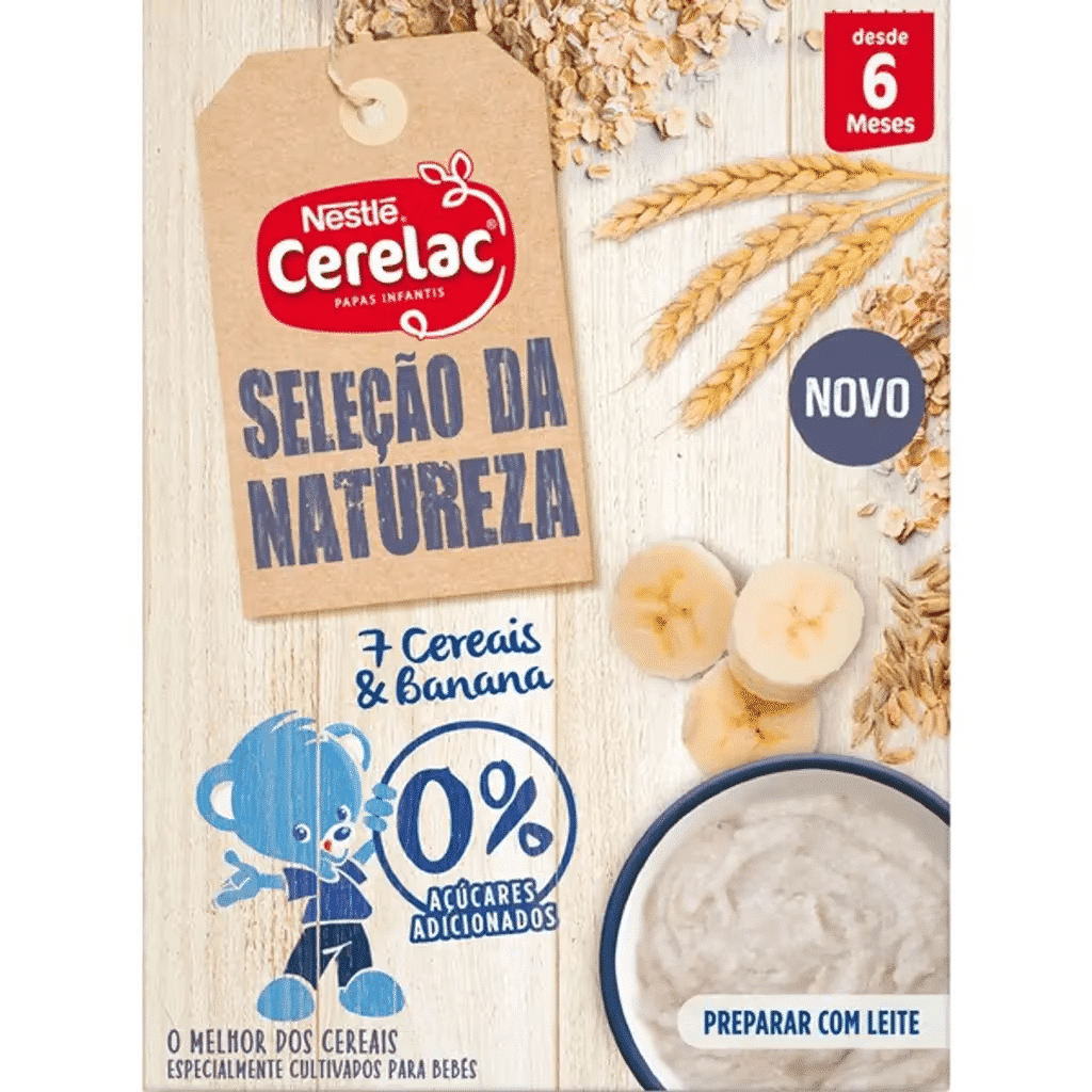 Seleção da Natureza Papa Infantil Não Láctea 7 Cereais & Banana +6 meses - CERELAC