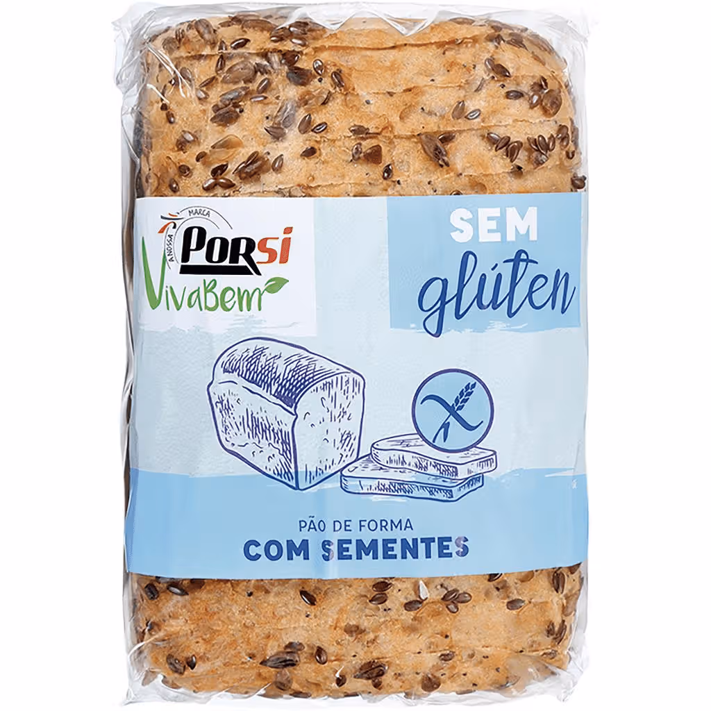 Pão forma 5 sementes sem glúten - PORSI VIVA BEM