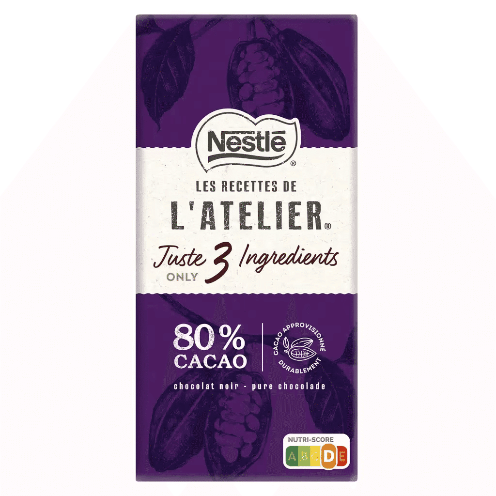 Tablete de Chocolate Negro 80% Cacau Les Recettes de L'atelier - NESTLÉ