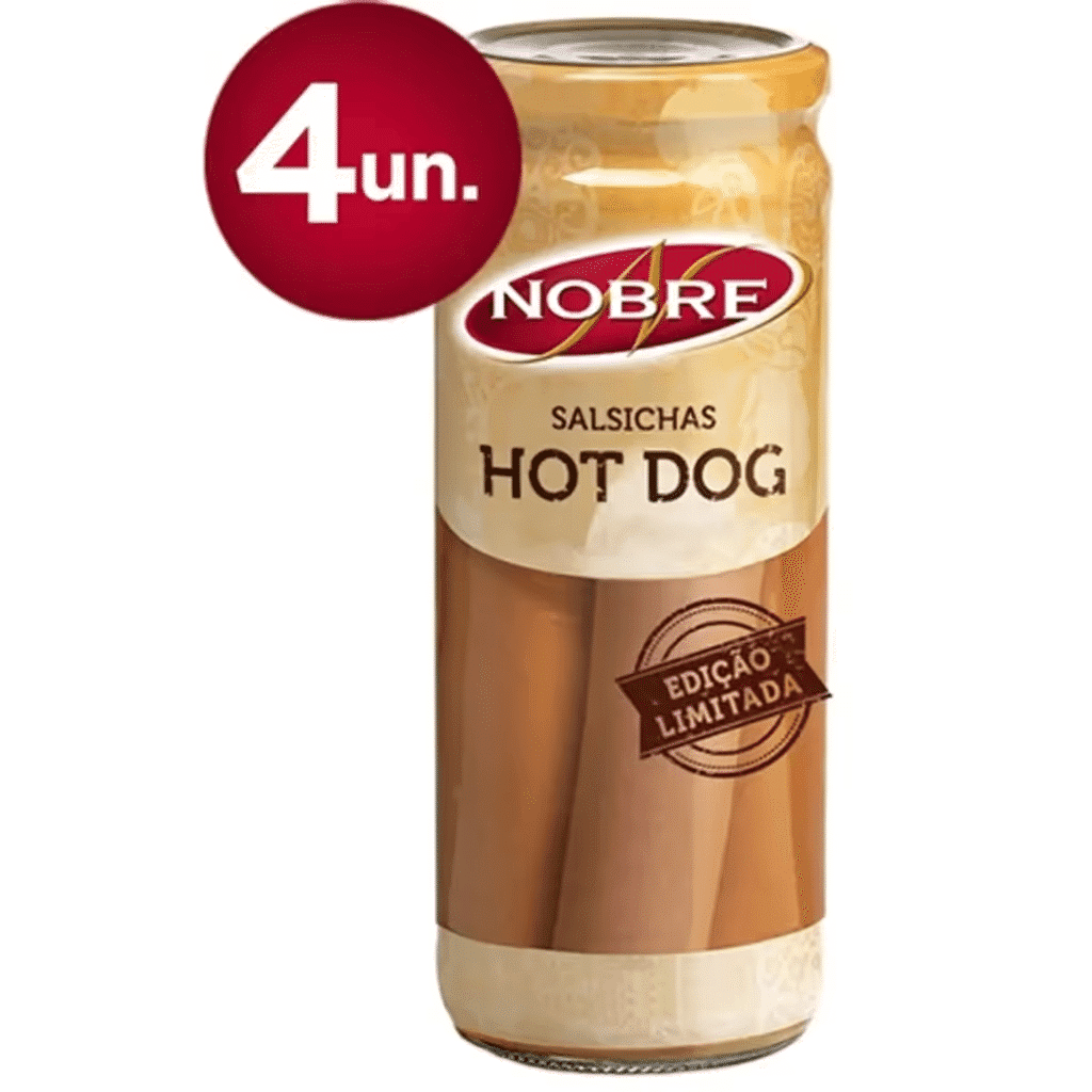 Salsichas Hotdog Edição Limitada Frasco 4 unidades - NOBRE