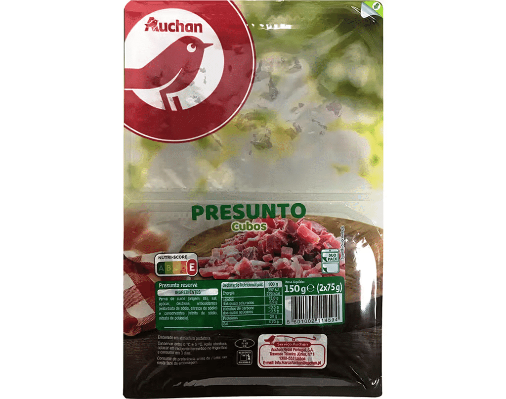 Presunto Em Cubos 2x75 G - AUCHAN