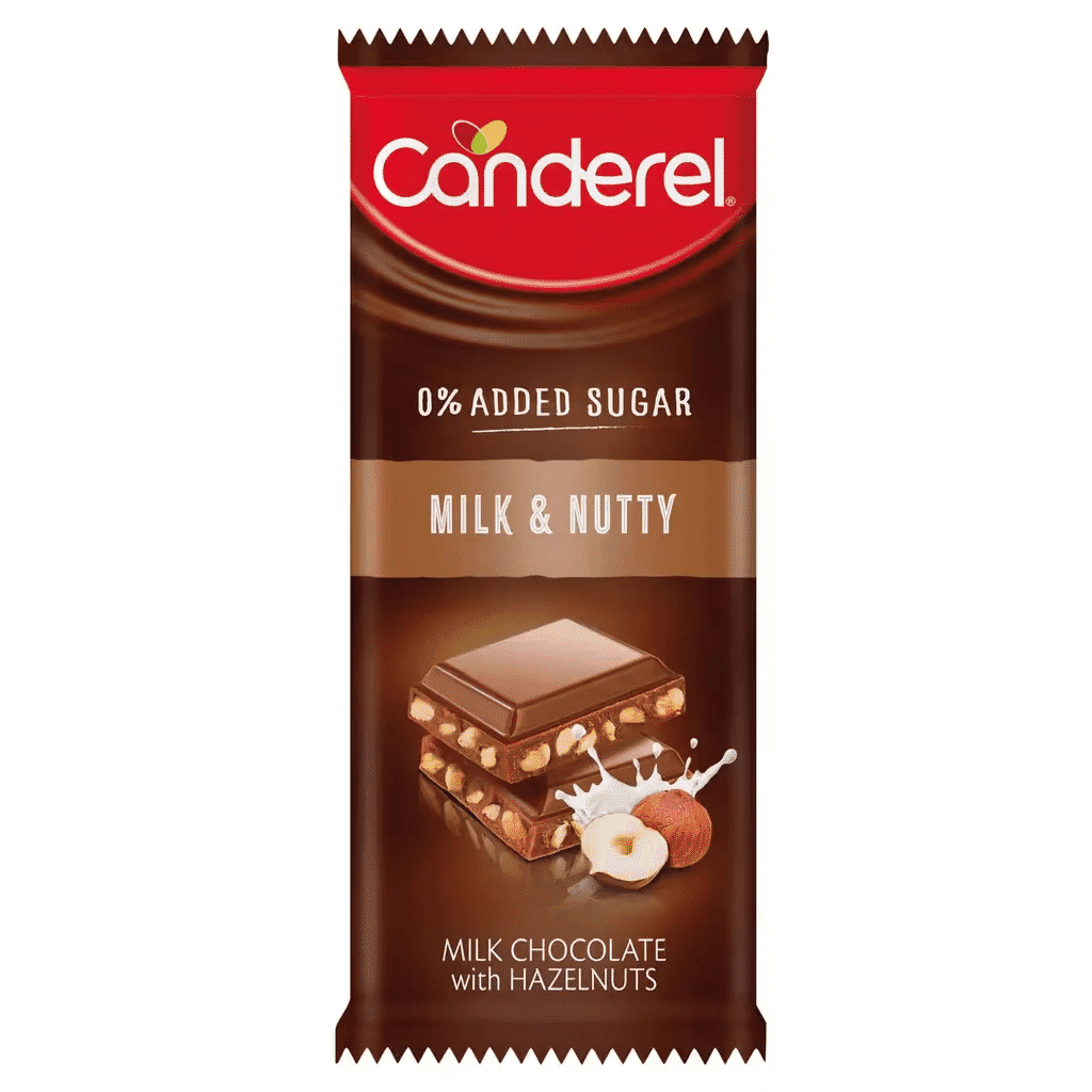 Tablete Chocolate de Leite com Avelãs - CANDEREL