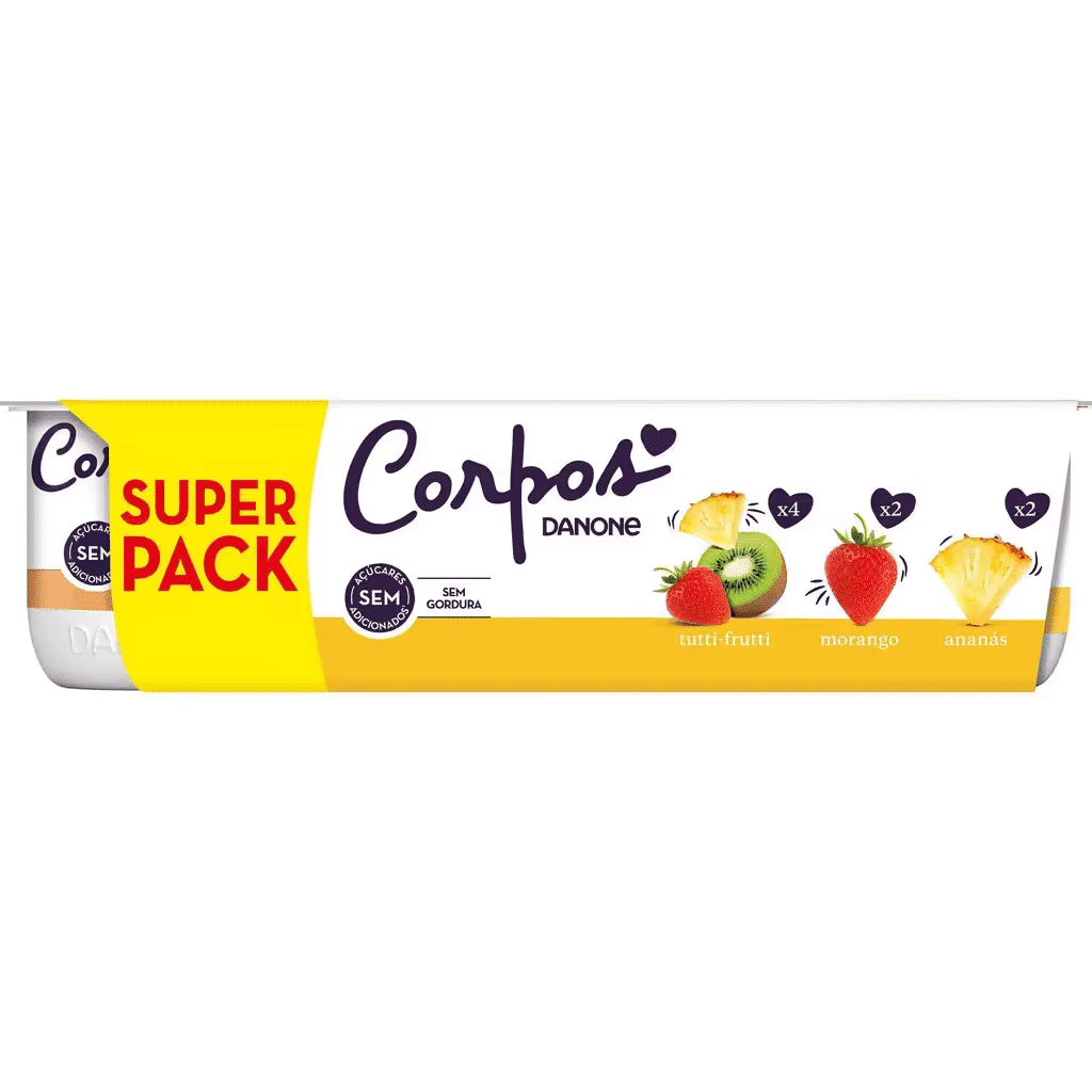 Iogurte Magro Aroma Morango e Ananás - CORPOS DANONE