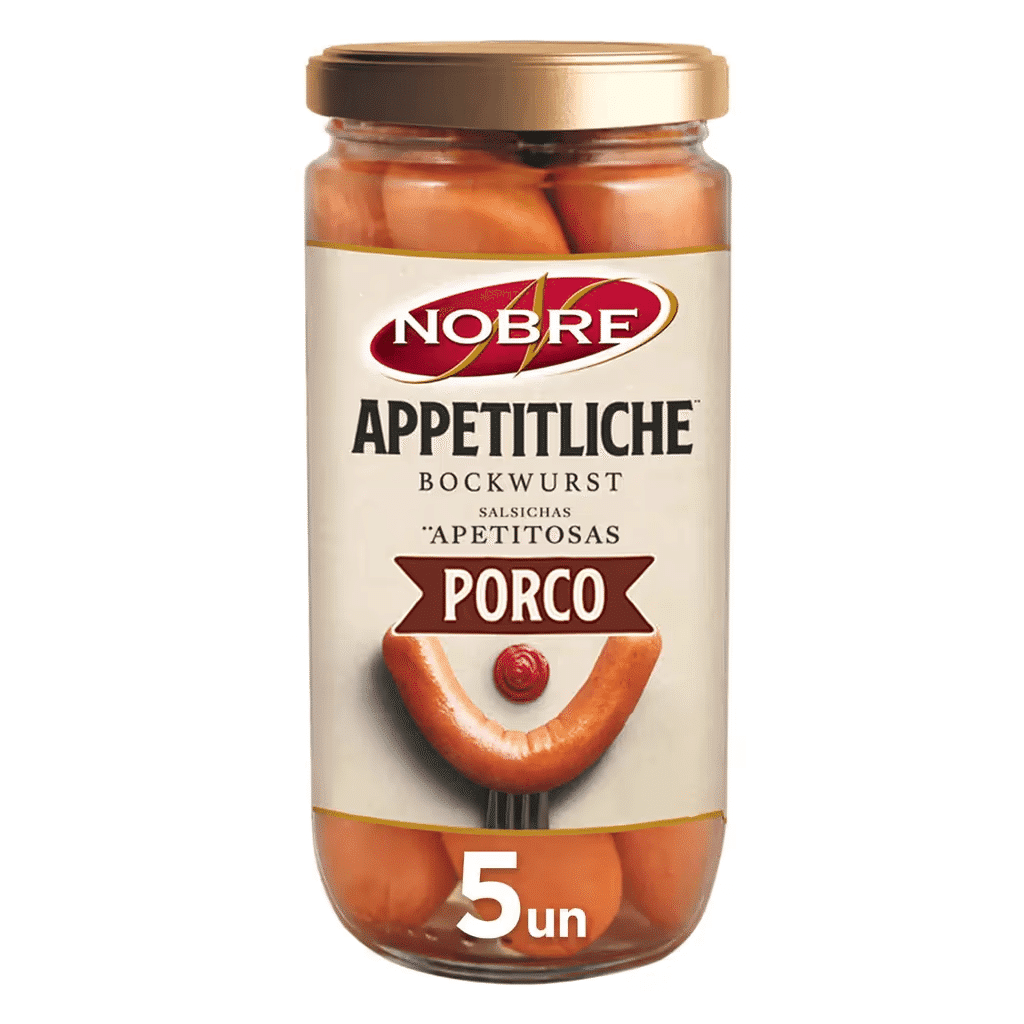 Salsichas Appetitliche Porco Frasco 5 Unidades - NOBRE